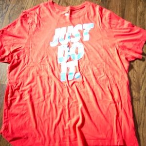 Nike Red 'Just Do It' Short Sleeve Tee